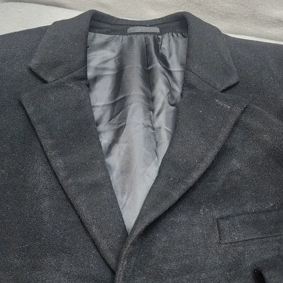Andrew Fezza Blazer Black 100% Cashmere 3-Button Sport Coat Mens 42R